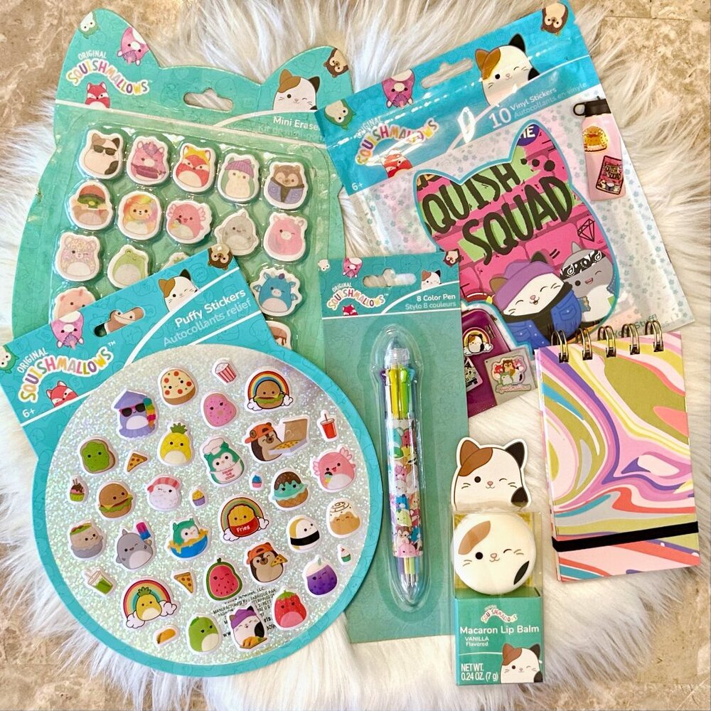 Squishmallows Back to School Essentials: Stickers, Stationary, School Supply Lot